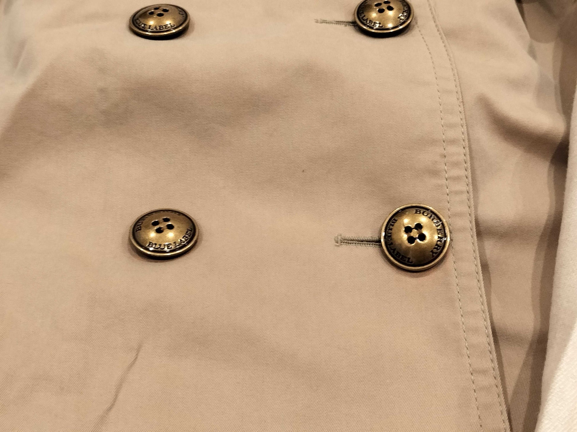 BURBERRY Blue Label Checkered Skirt/Metal Button Skirt