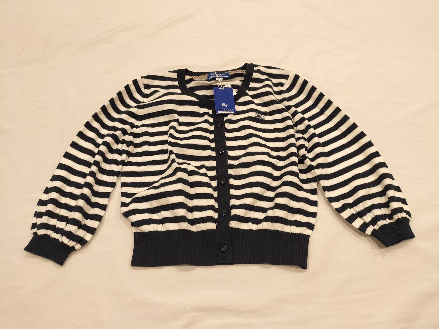 BURBERRY Blue Label Border Cardigan with Tag