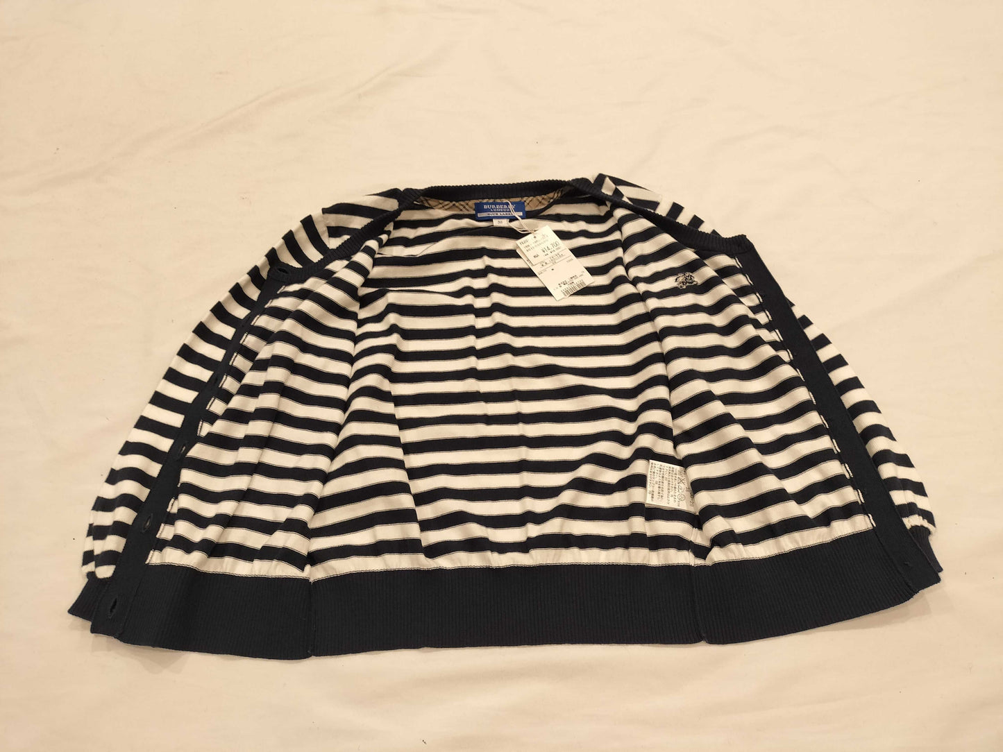 BURBERRY Blue Label Border Cardigan with Tag