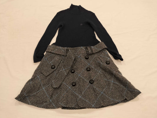 BURBERRY Blue Label Check Knit Dress