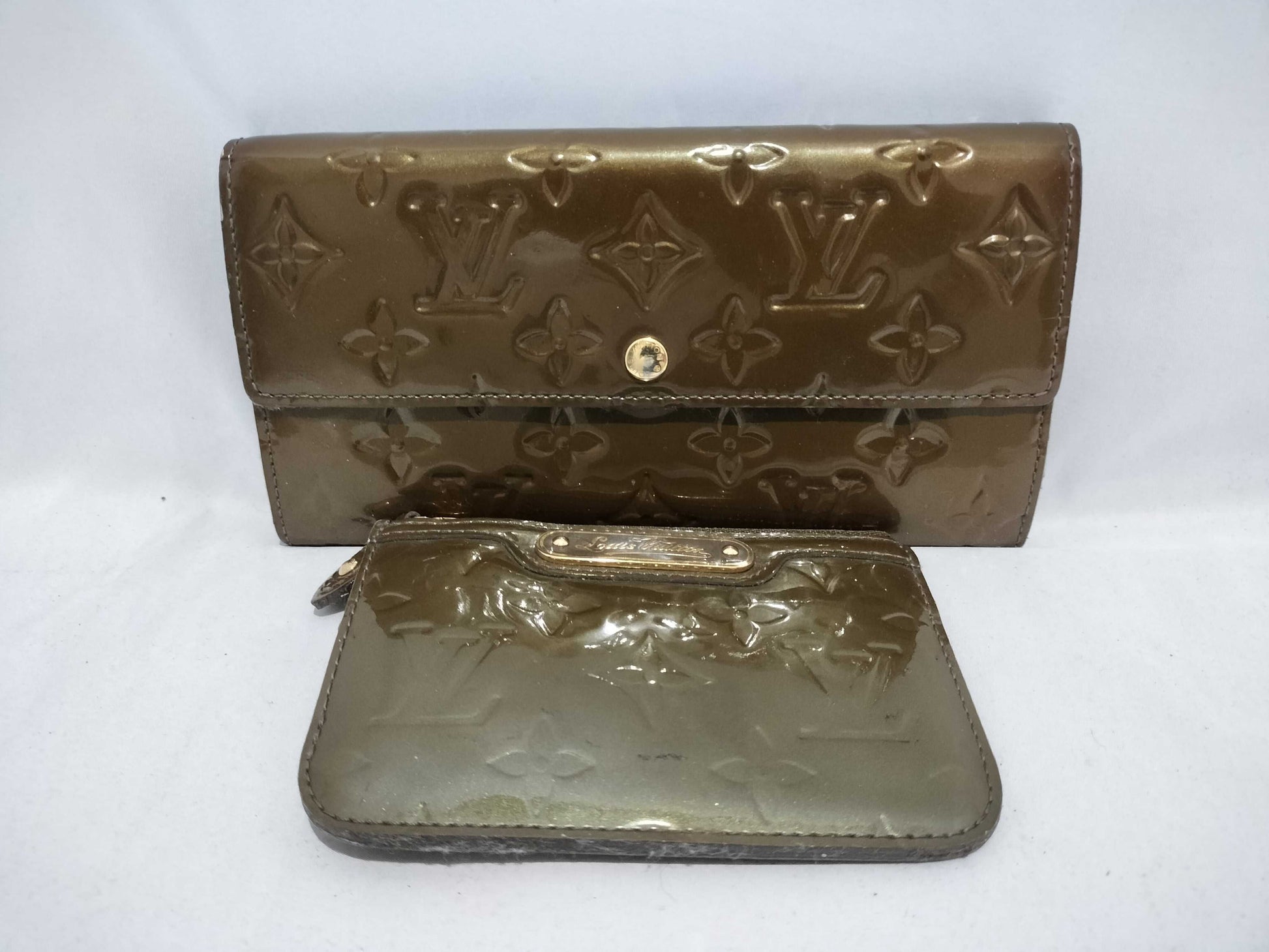 LOUIS VUITTON Vernis Vernis Portefeuille Sarah/2-Piece Wallet Set