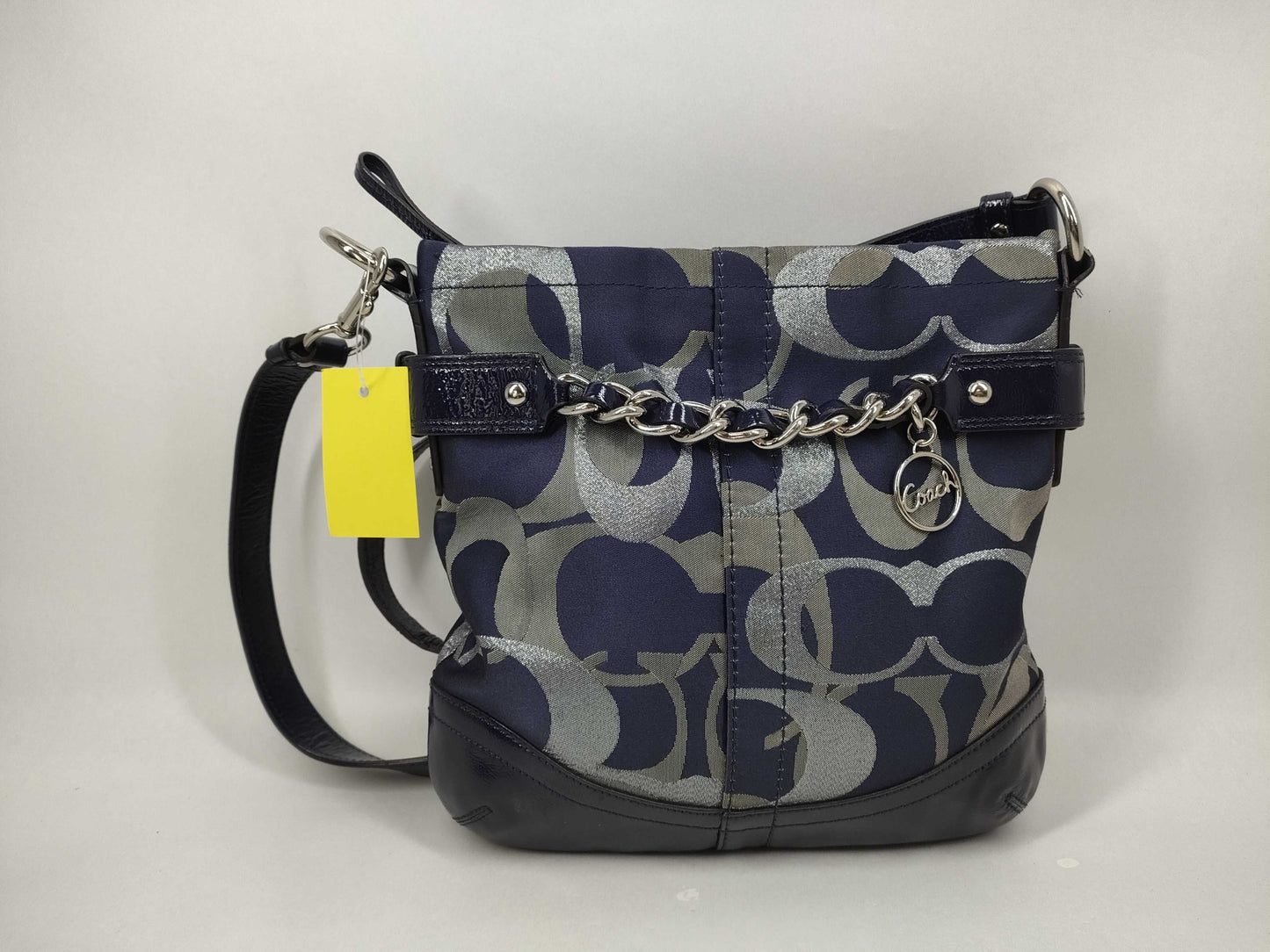 COACH Signature F19820 Optic Signature One Shoulder Canvas Shoulder Bag