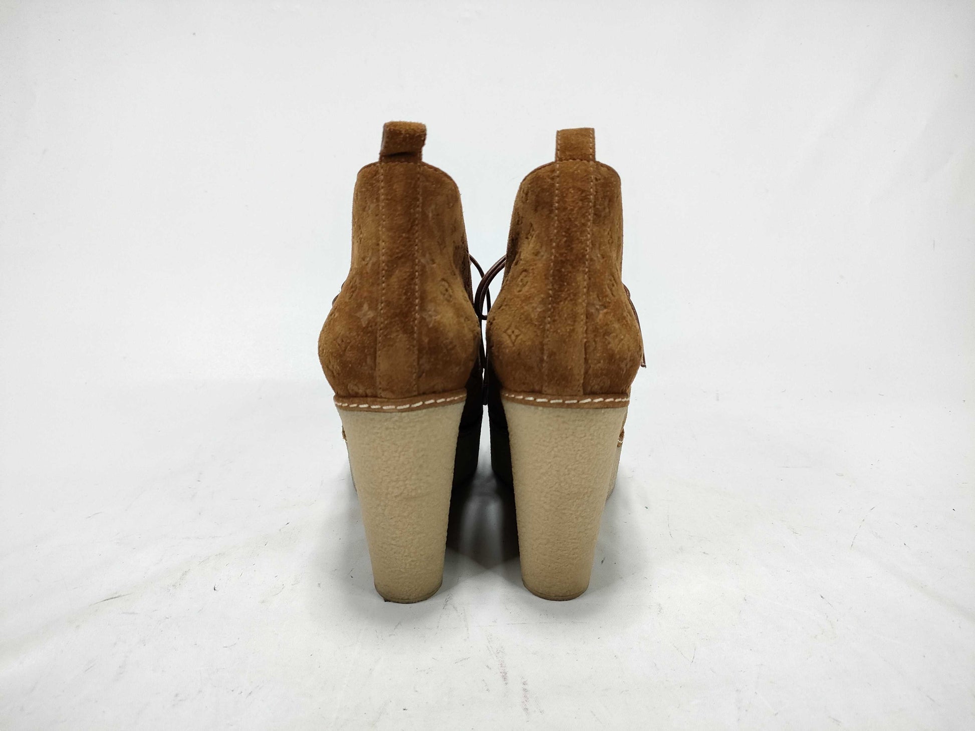 LOUIS VUITTON Monogram Wedge Pumps