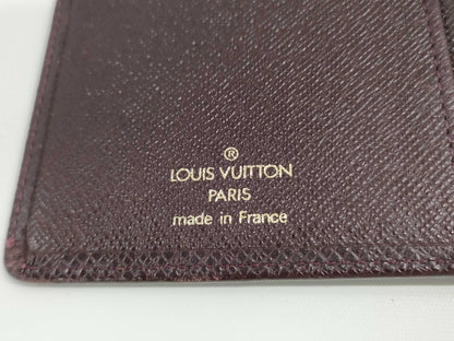 LOUIS VUITTON Taiga Credit Wallet, Agenda, and Pass Case Set Wallet