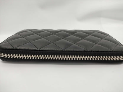 CHANEL Lambskin Round Zip Wallet