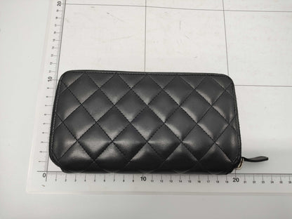 CHANEL Lambskin Round Zip Wallet