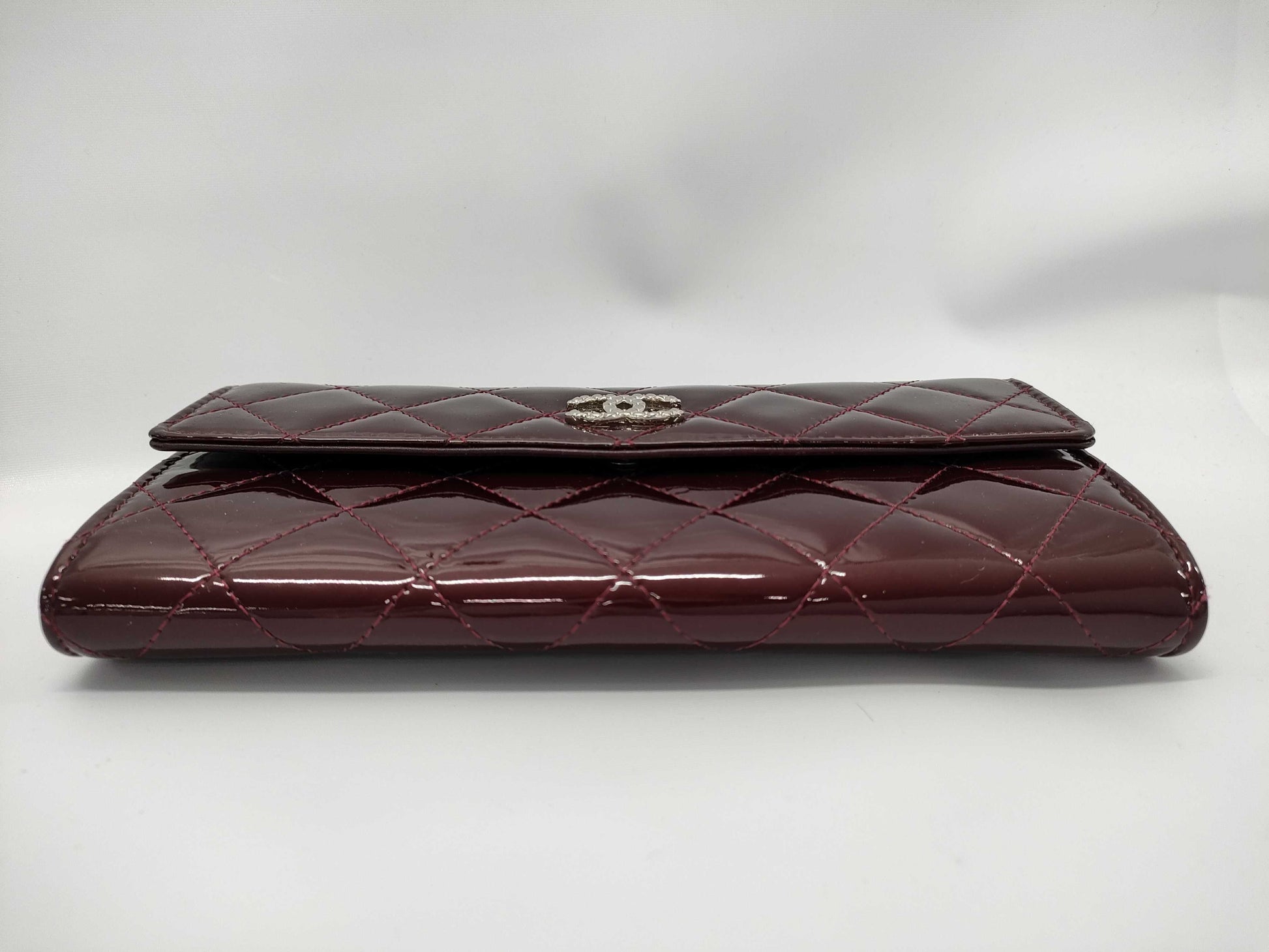 CHANEL enamel long wallet