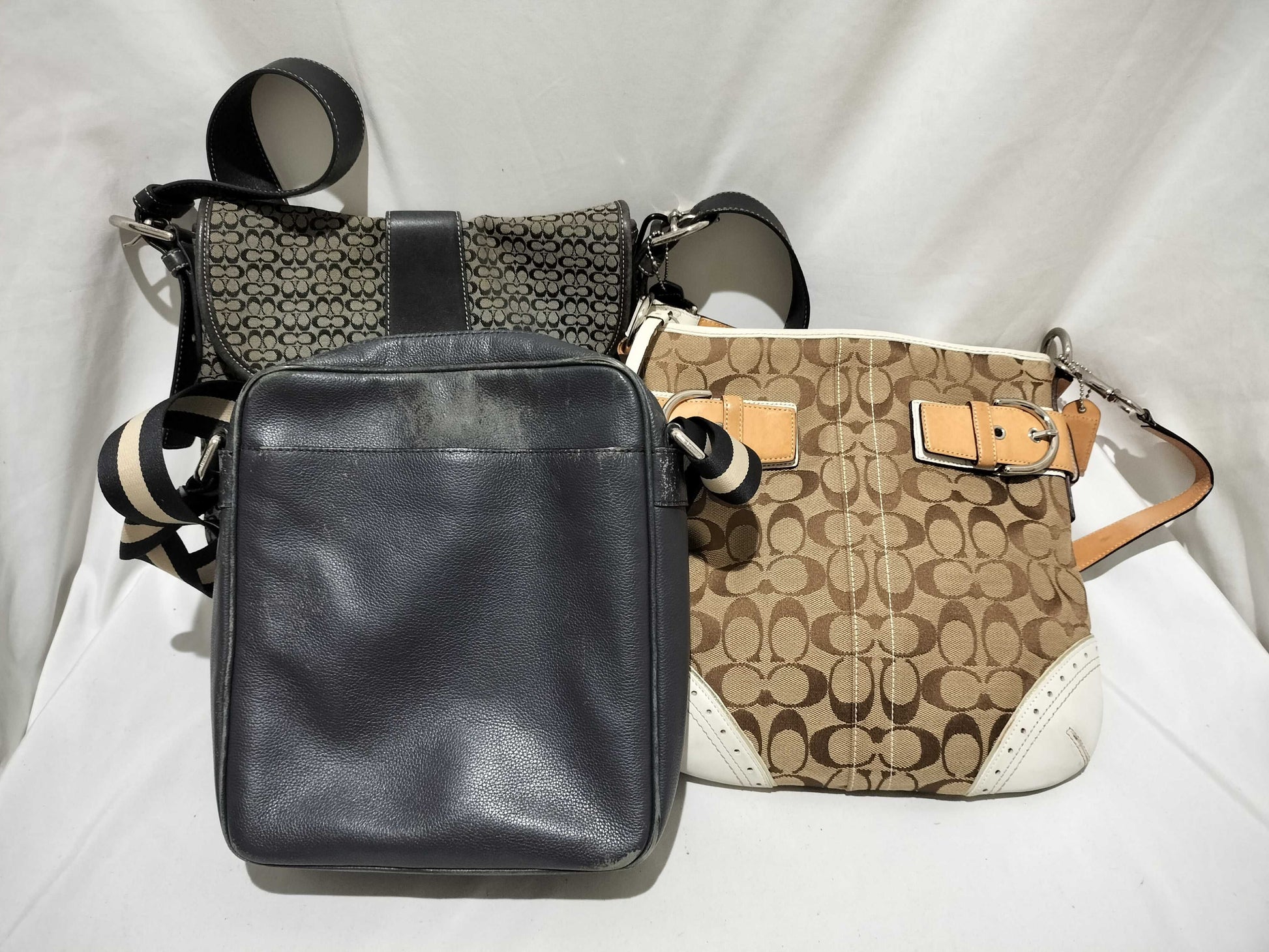 COACH Signature Coach F3K-6377/H05K? 1487/F54782 3-Piece Shoulder Bag Set