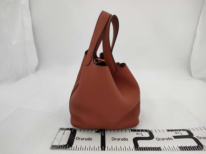 HERMES Picotin Lock PM Handbag, Brown, Gold Hardware, D Stamp