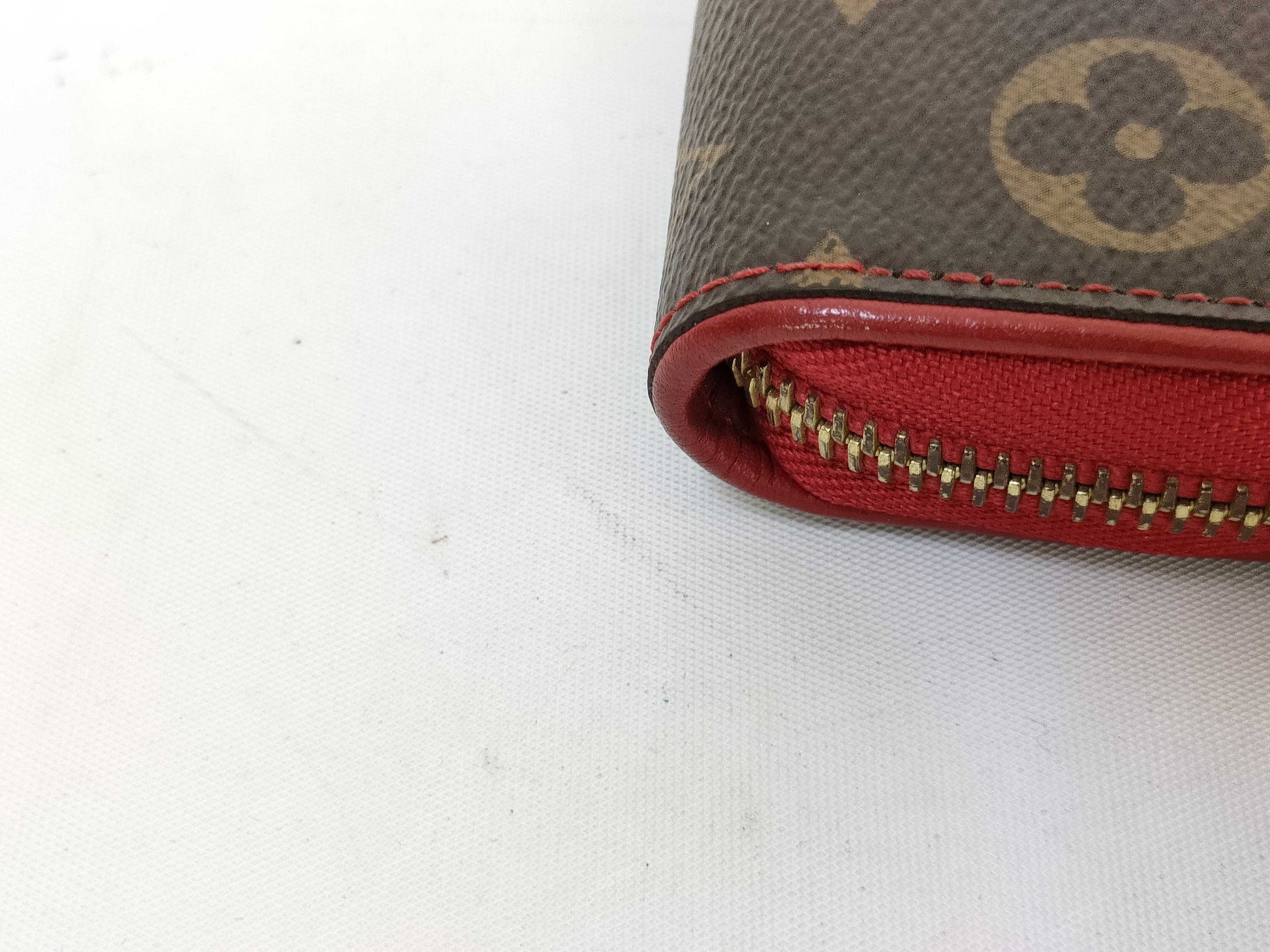 LOUIS VUITTON Monogram Zippy Wallet Retiro Red Wallet