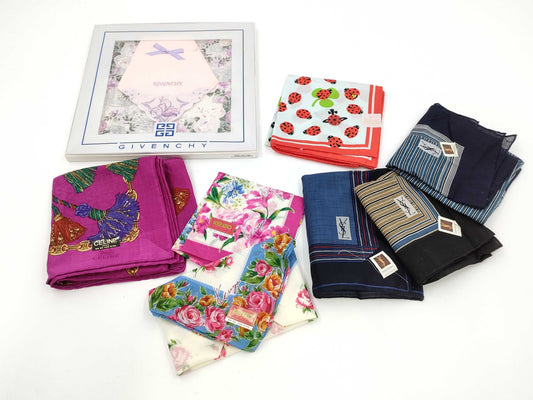 Yves Saint Laurent Givenchy/Vivienne Westwood/KENZO/Celine Unused Handkerchief Set Other Accessories