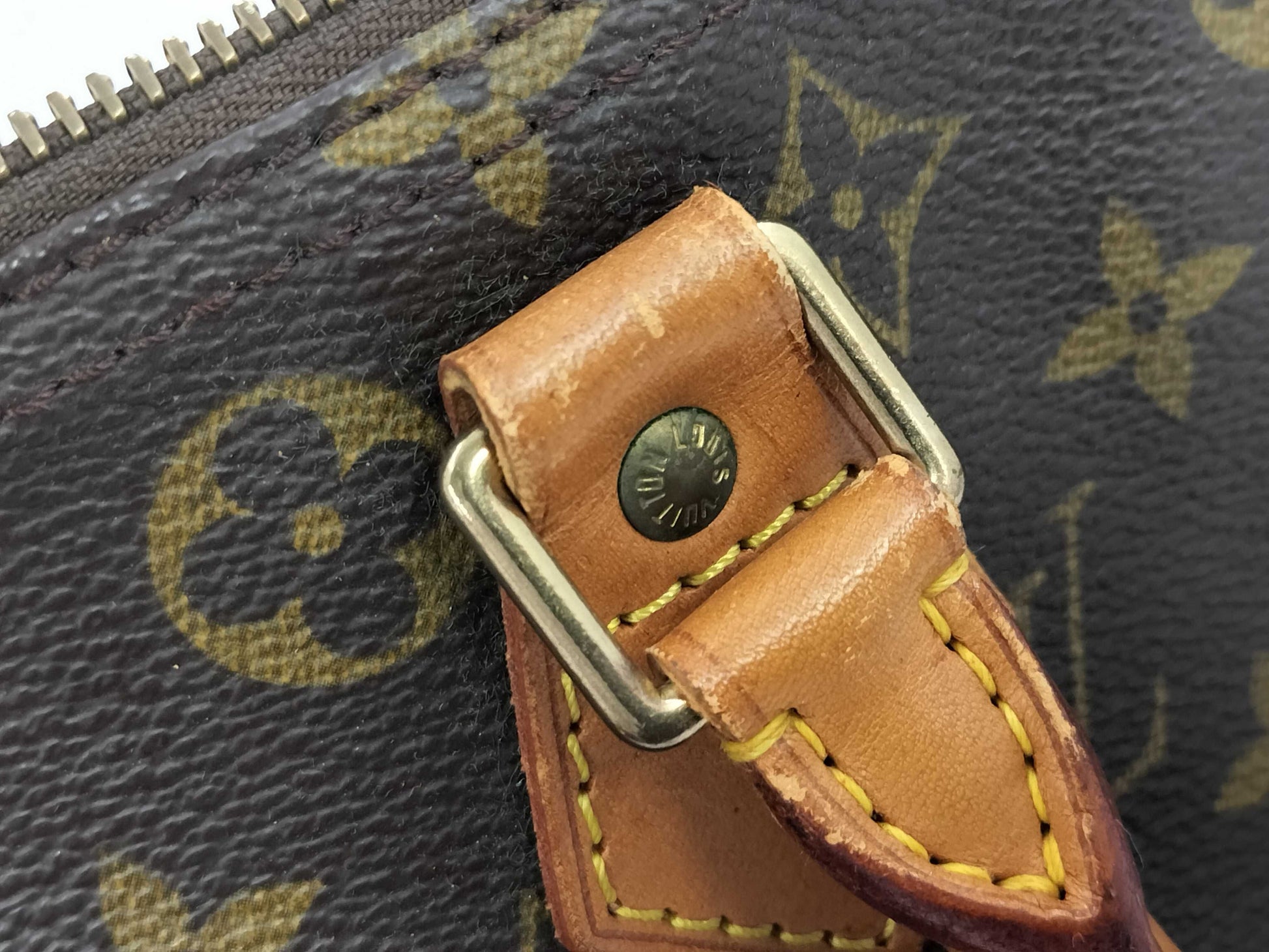 LOUIS VUITTON Monogram M41108 Speedy 30 Handbag with Cadena