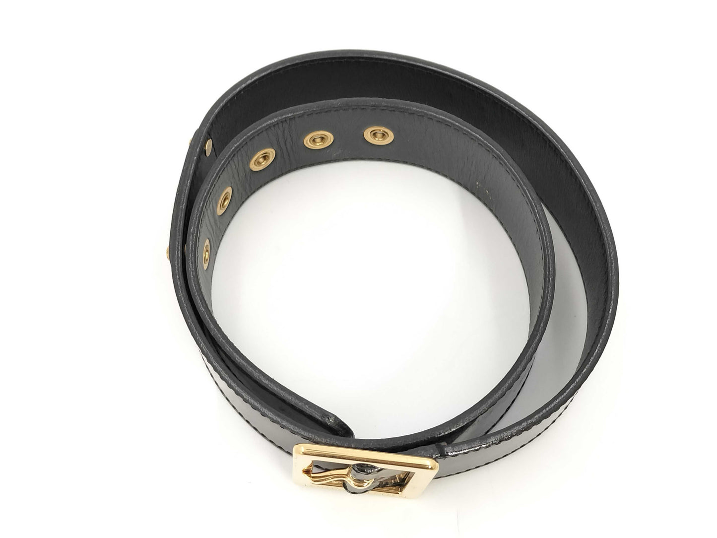 LOUIS VUITTON Enameled Leather Belt