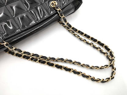 CHANEL Chocolate Bar Enamel Chain Shoulder Bag