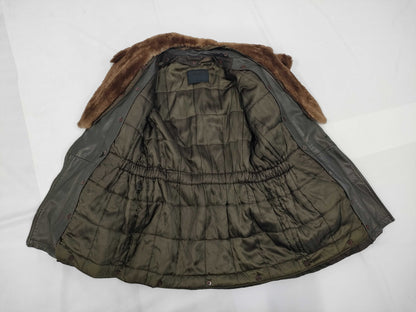 PRADA nylon coat with fur jacket