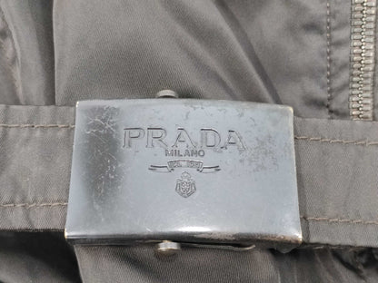 PRADA nylon coat with fur jacket