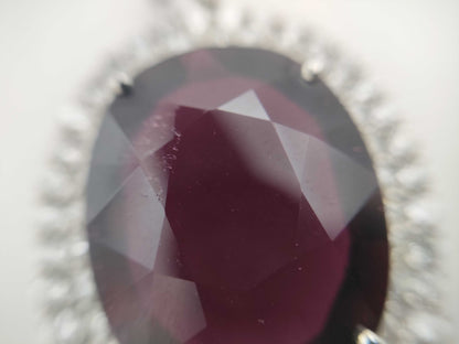 Rubellite 15.887ct D2.05ct Pt950 10.2g Pendant Top 