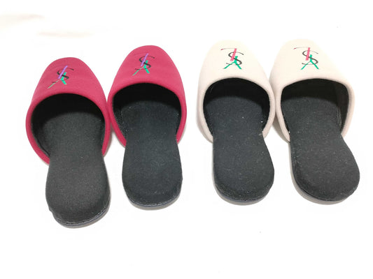 Yves Saint Laurent Embroidered Slippers Set, Unused, Other Accessories