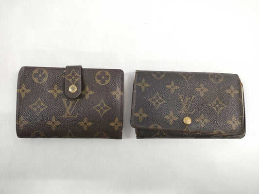 LOUIS VUITTON Monogram Viennois/Tri-fold Wallet 2-Piece Wallet