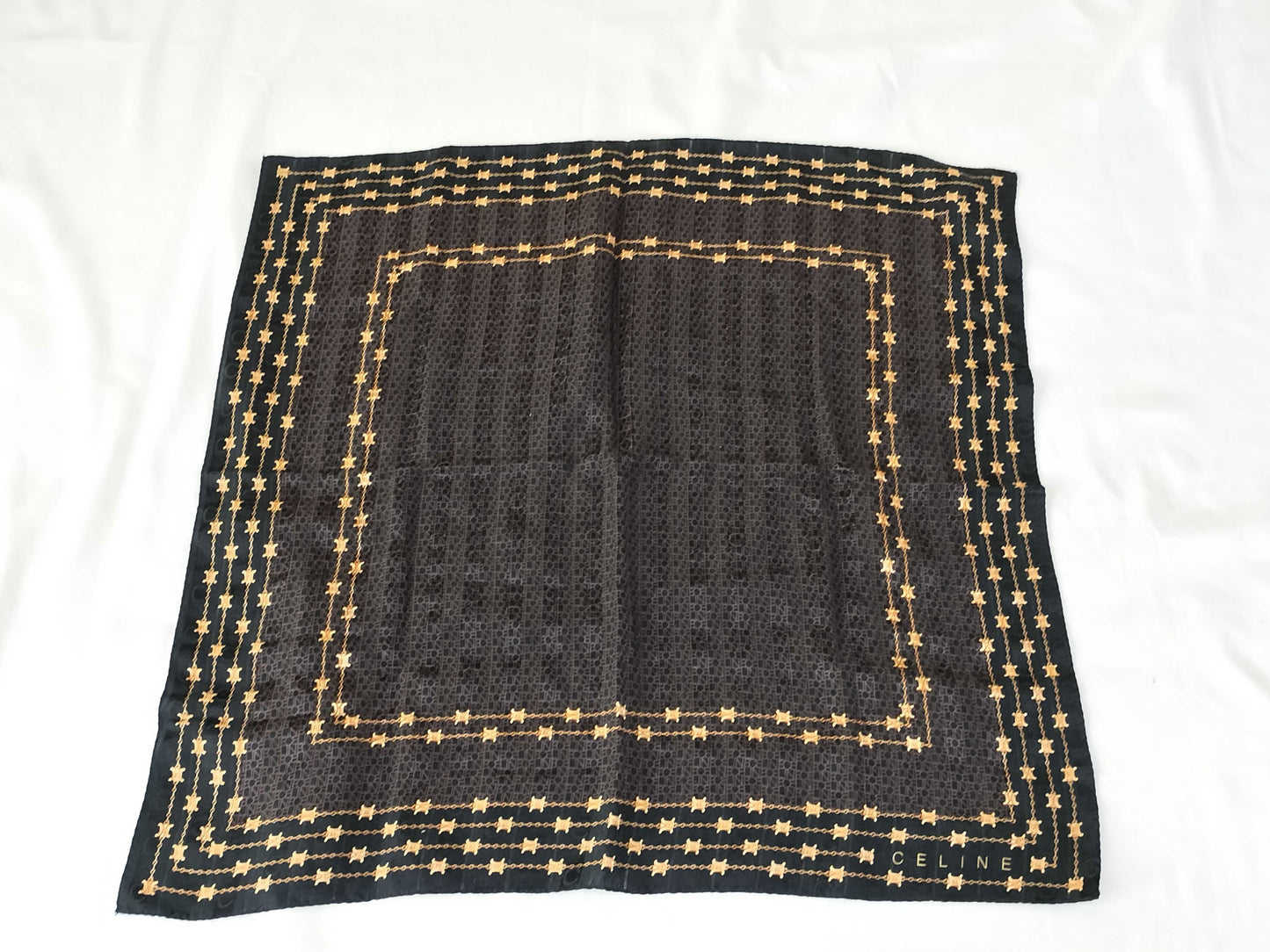 CELINE □CELINE 58×58cm scarf