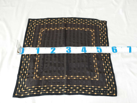 CELINE □CELINE 58×58cm scarf