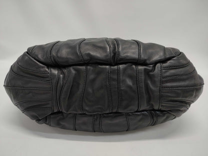 PRADA Gathered Leather 2-Way Handbag