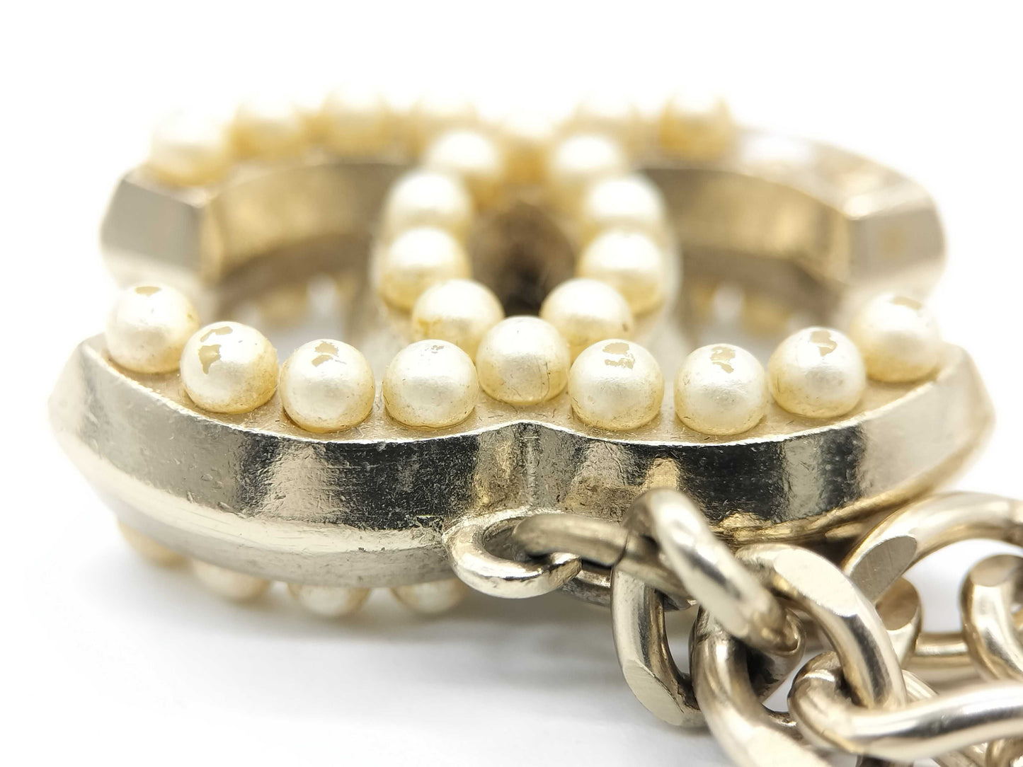 CHANEL Coco Mark Silver Coco Necklace