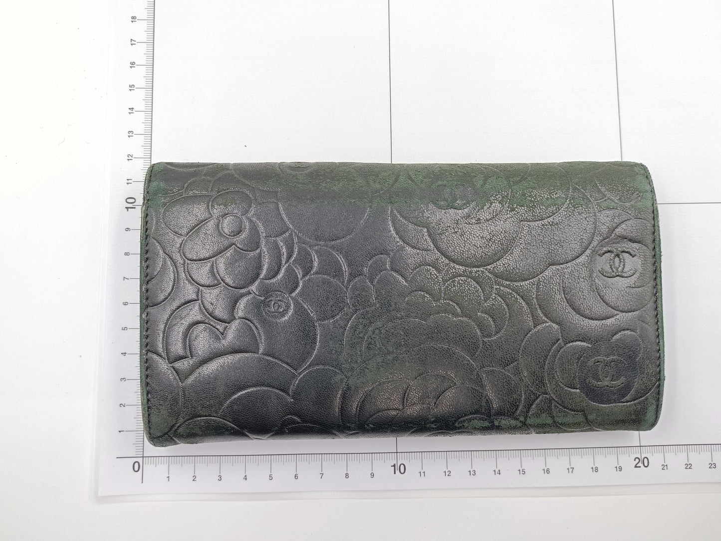 CHANEL Camellia Leather Long Wallet
