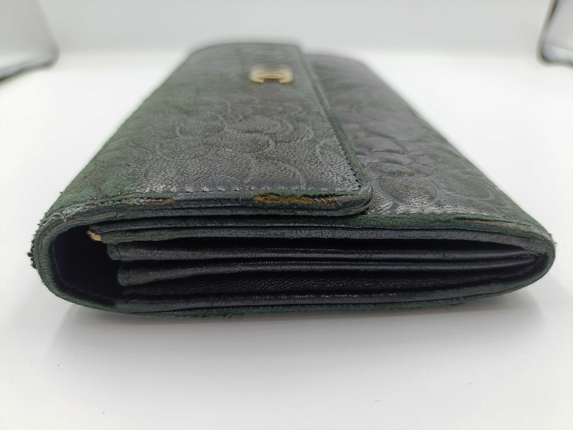 CHANEL Camellia Leather Long Wallet