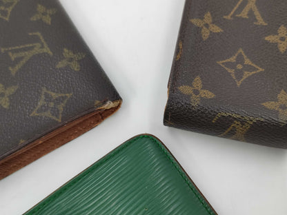 LOUIS VUITTON Epi Pochette Cle / Card Case / Cigarette Case Including 3 Other Accessories