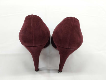Christian Louboutin Enamel Suede Stiletto Heel Pumps