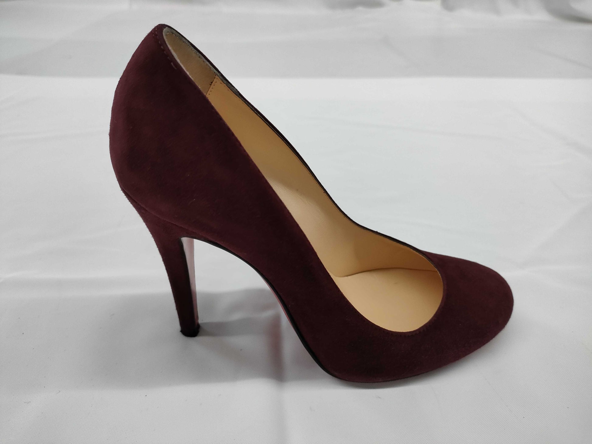 Christian Louboutin Enamel Suede Stiletto Heel Pumps