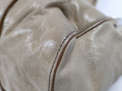 Miu Miu Vettelux Gathered Leather Handbag