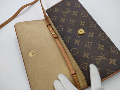 LOUIS VUITTON Monogram M51852 Pochette Twin GM Bag