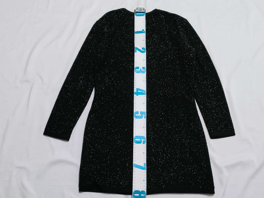 Yves Saint Laurent Knit Cardigan in Black with Lamé