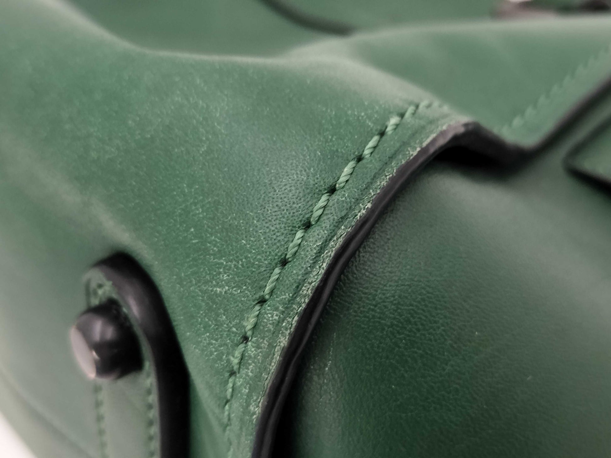 COACH Full Leather Green 2-Way Tote Bag