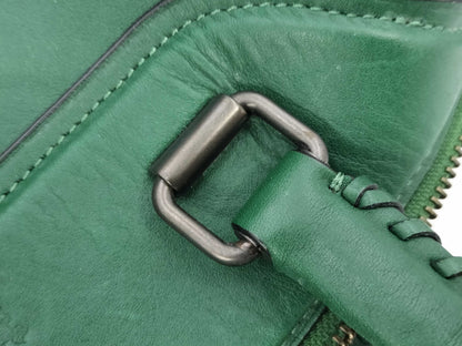 COACH Full Leather Green 2-Way Tote Bag