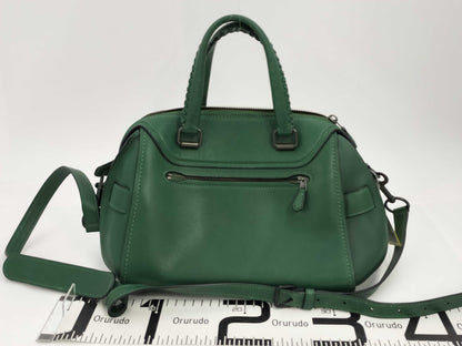 COACH Full Leather Green 2-Way Tote Bag