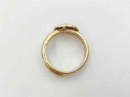 CHROME HEARTS Cross YG 22K 13.4g Ring 