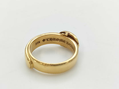 CHROME HEARTS Cross YG 22K 13.4g Ring 