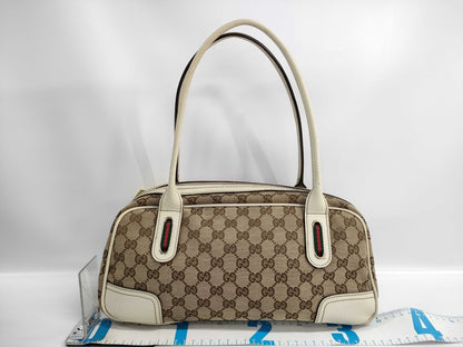 GUCCI GG Canvas Sherry Handbag Tote Bag