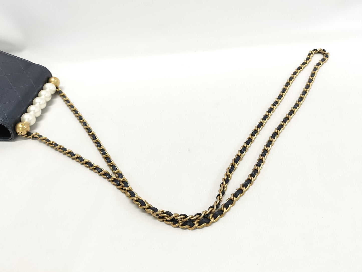 CHANEL Mini Matelasse Faux Pearl Lambskin Chain Shoulder Bag