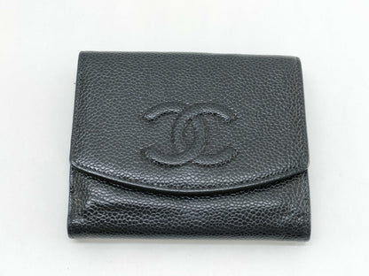 CHANEL Caviar Leather Folding Wallet, No. 7 Series