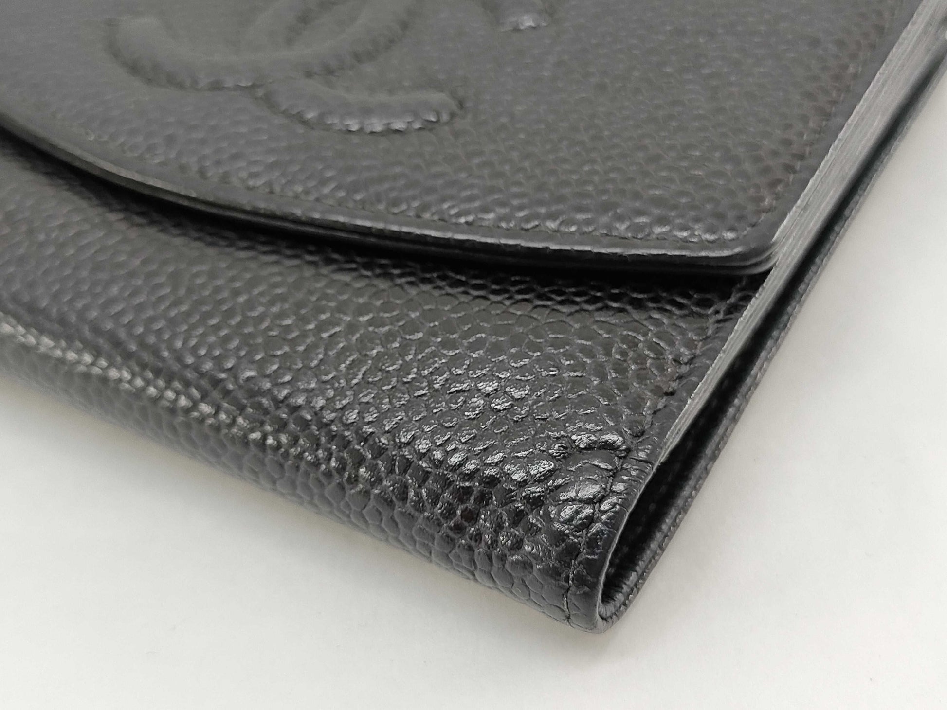 CHANEL Caviar Leather Folding Wallet, No. 7 Series