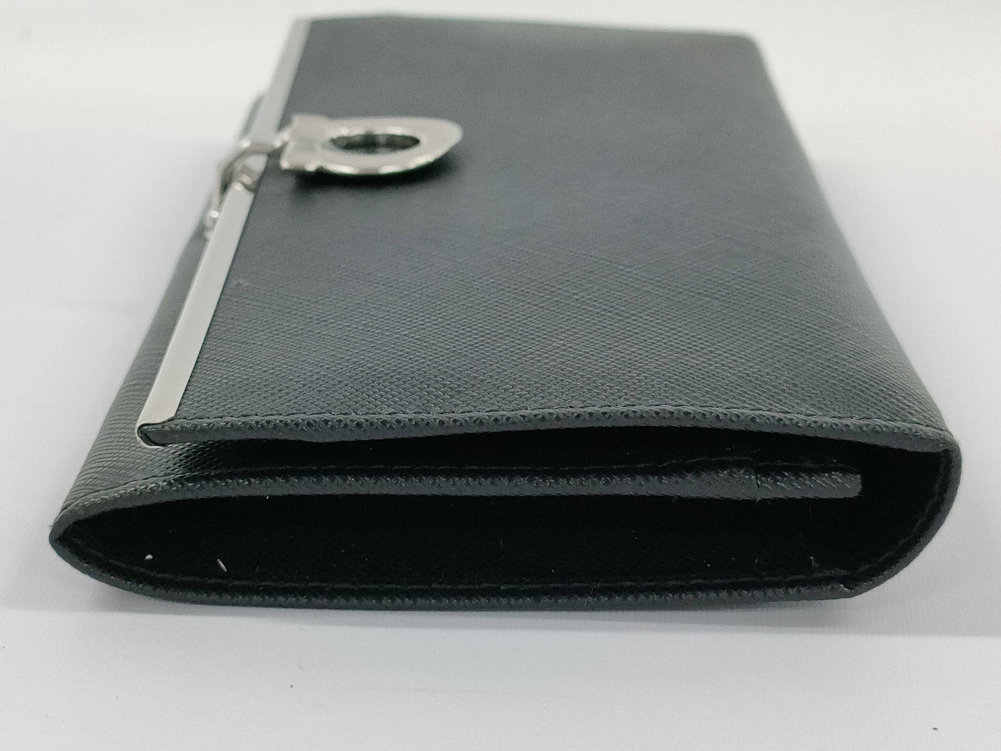 Salvatore Ferragamo Gancini Leather Long Wallet