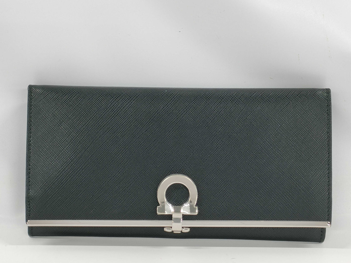 Salvatore Ferragamo Gancini Leather Long Wallet