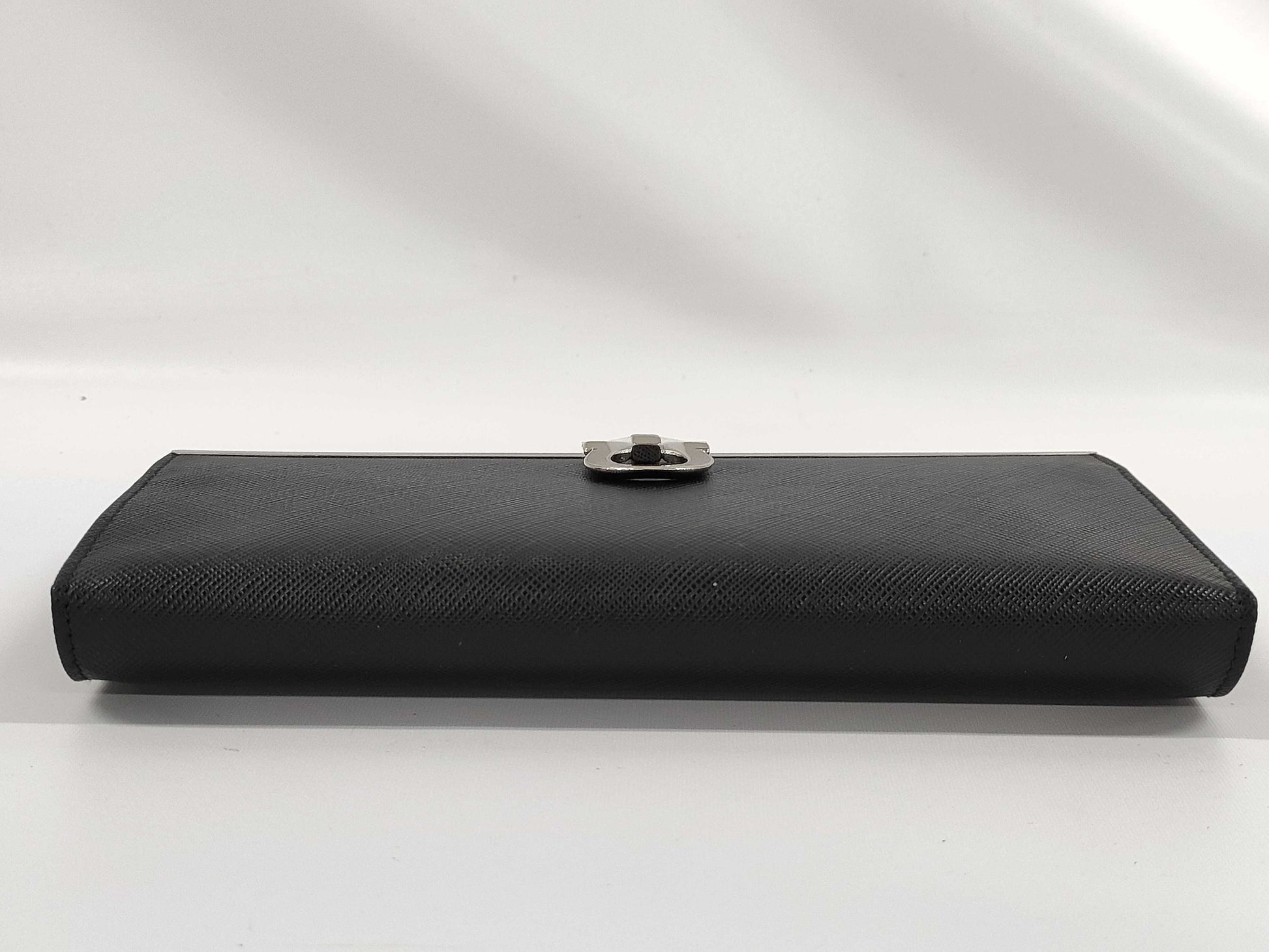 Salvatore Ferragamo Gancini Leather Long Wallet