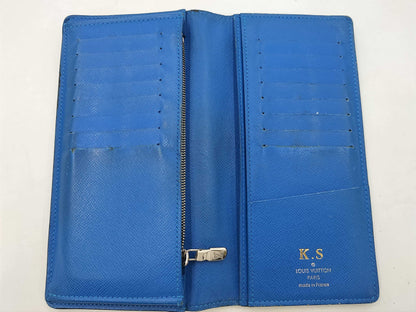 LOUIS VUITTON Taiga Taiga M63300 Portefeuille Plaza Black Initial Wallet