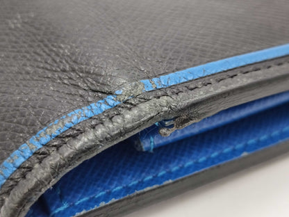 LOUIS VUITTON Taiga Taiga M63300 Portefeuille Plaza Black Initial Wallet