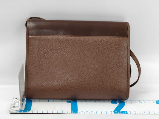 Dior Logo Plate Leather Shoulder Bag